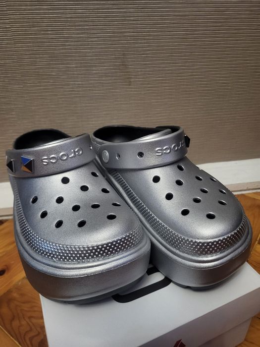 Crocs Stomp Metallic Silver