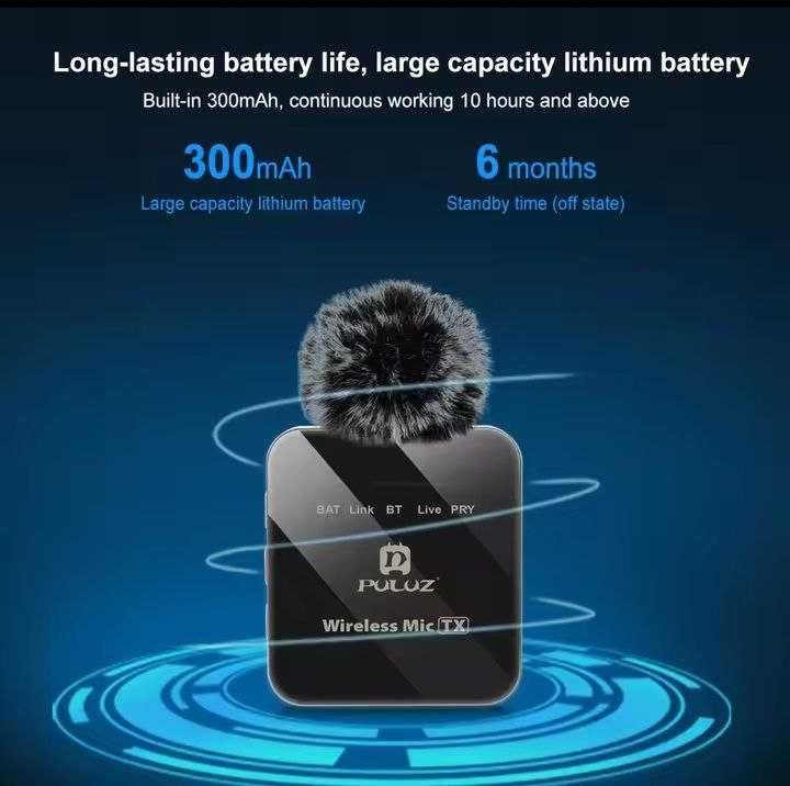 Беспроводной петличный микрофон PULUZ 2.4G