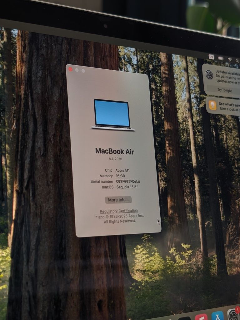 MacBook air m1 16/256