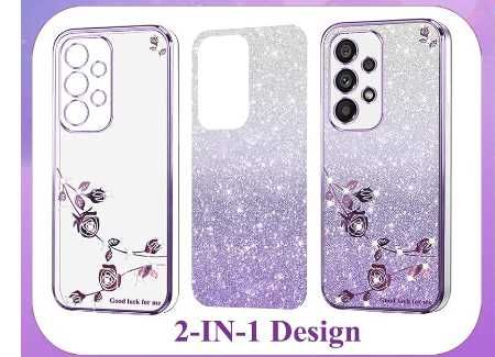 Etui na telefon Samsung Galaxy A33 5g z brokatem