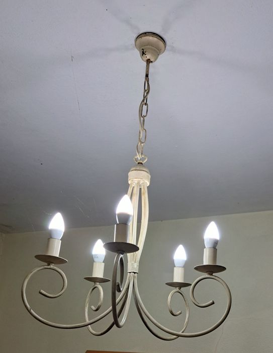 Candeeiro de tecto cor beje