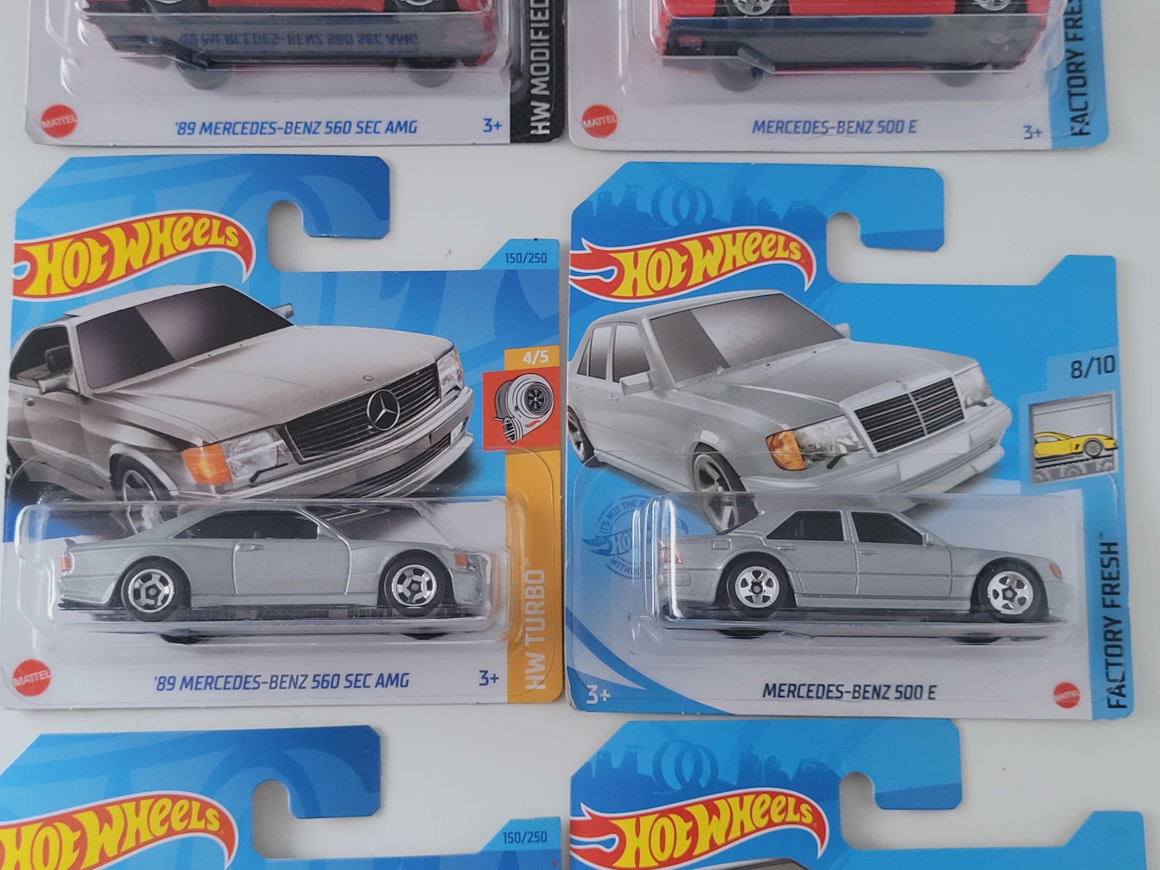 Hot Wheels Mercedes E500 SEC560 AMG - zestaw 6 sztuk