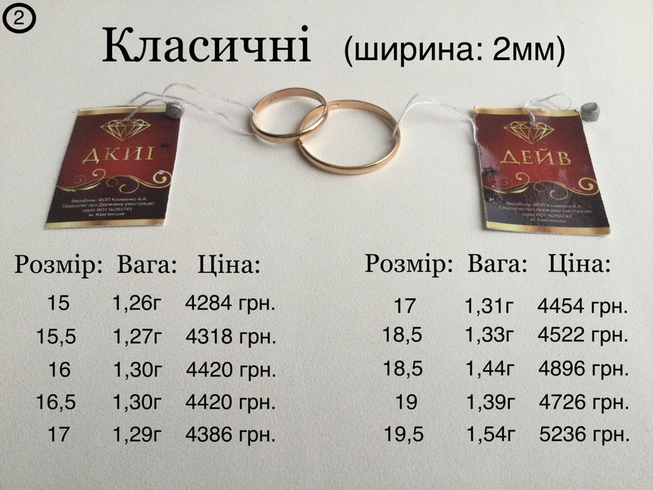 Обручальные кольца. Золото 585 пробы. Все размеры. Новые.