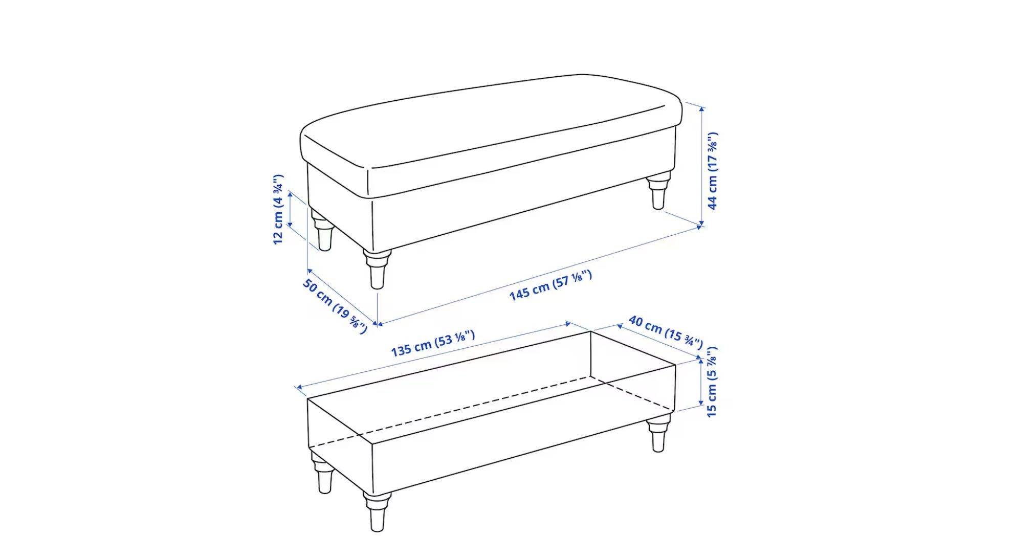 Ławka z pojemnikiem średnio szary Tallmyra Ikea