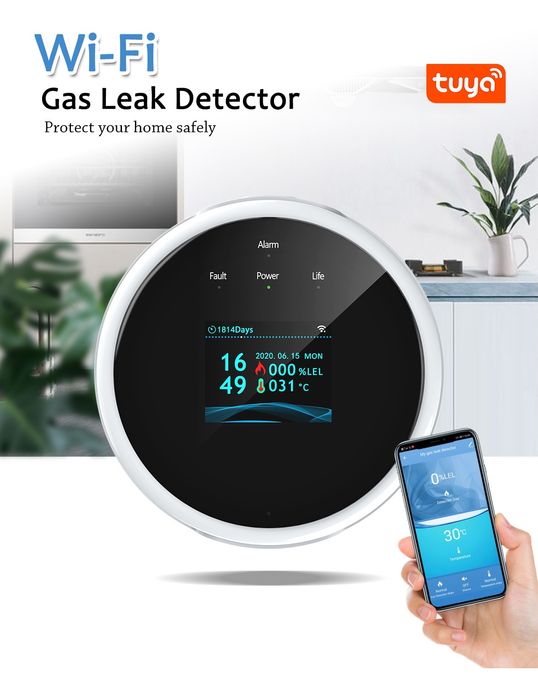 Умный Wi-Fi Датчик Газа и тепла