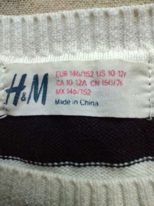 H&M rozm 146/152 10 - 12 lat tunika sukienka mini dzianina