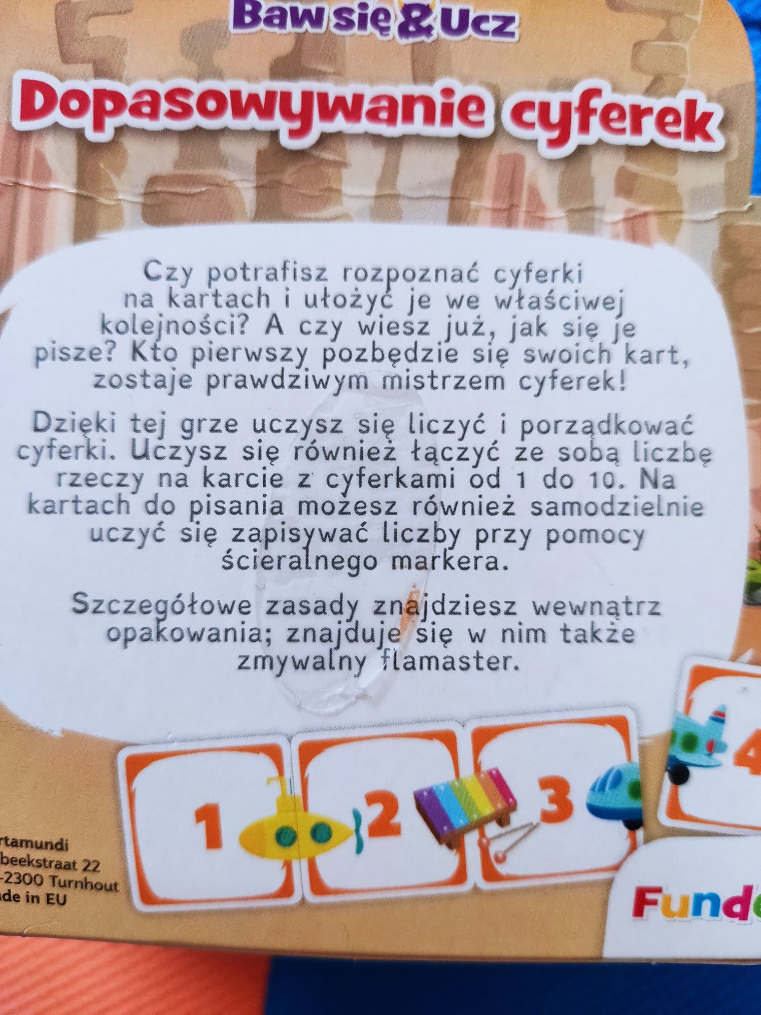 Baw się &ucz dopasowywanie cyferek