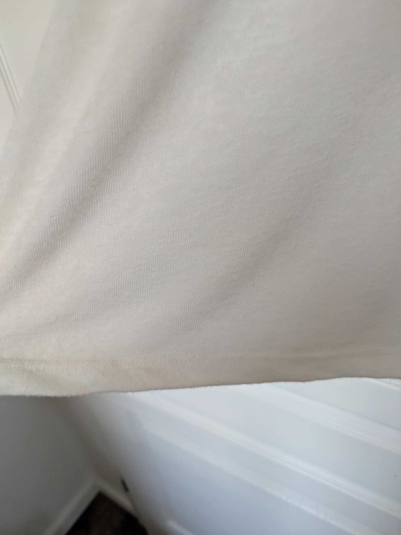 Śmietankowa bluzka z dekoltem w serek, rozm. L / XL