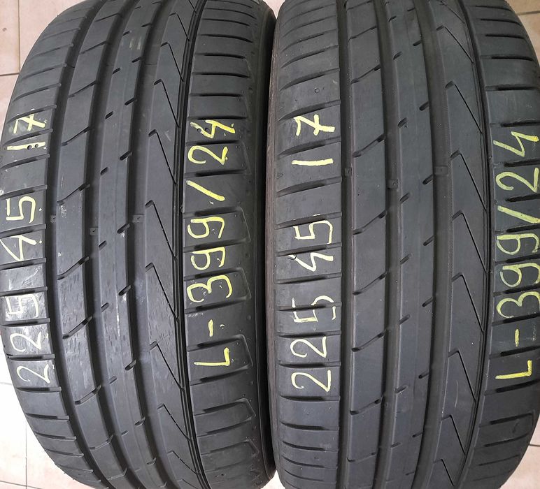 225/45r17 91W (L399/24)007 2szt 6,5/7mm Ventus S1 Evo 2 HANKOOK LETNIE
