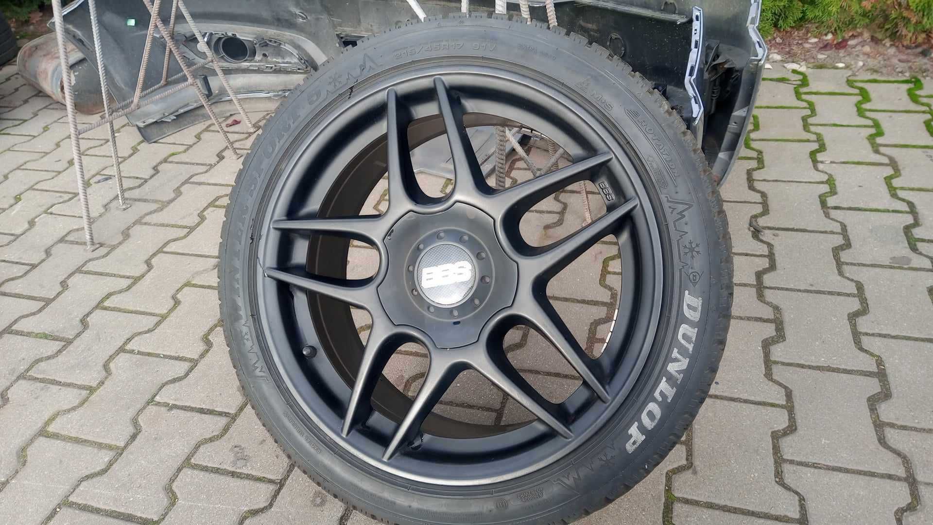Koła Felgi Opony BBS RZ522, 17' 5x112, Vw, Audi, 215/45/17 Dunlop 8mm