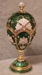 Piękna szkatułka metalowa emaliowana złocona styl Faberge Petersburg
