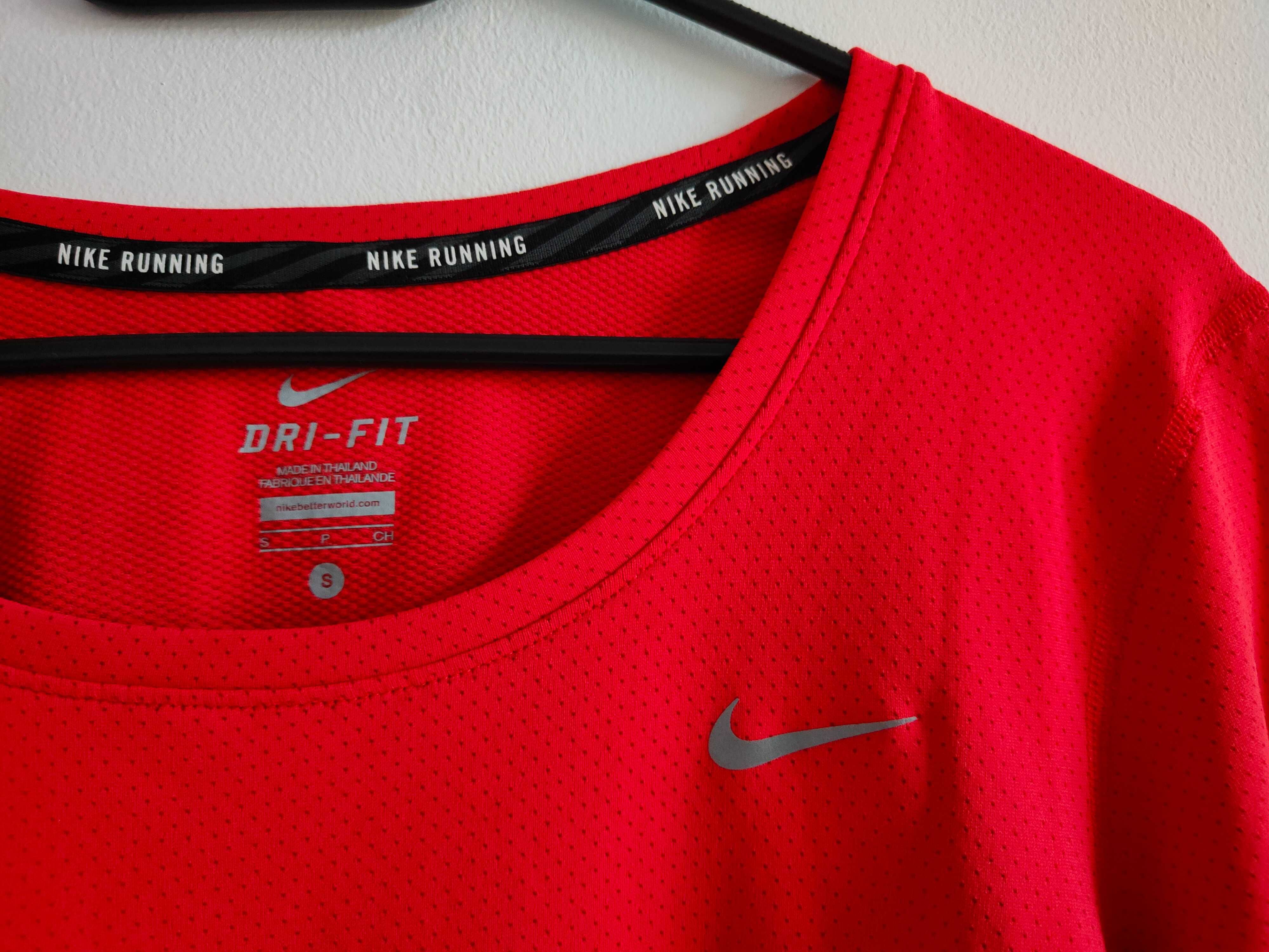 Nike Running Dri-Fit pomarańczowa bluzka sportowa