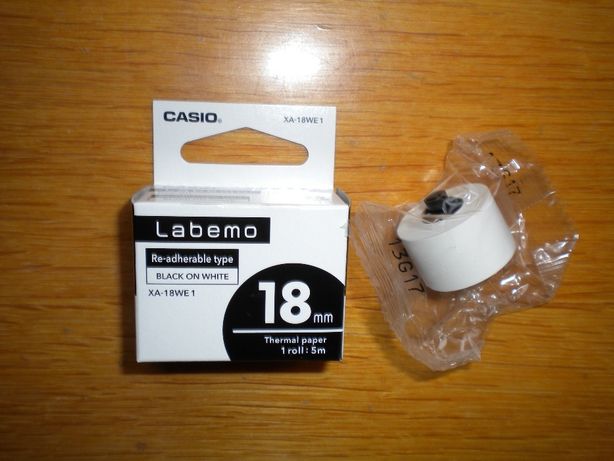 Термопапір для принетрів етикеток Casio Labemo XA-18WE 1 термобумага