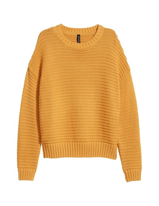 Musztardowy sweter H&M, rozmiar S