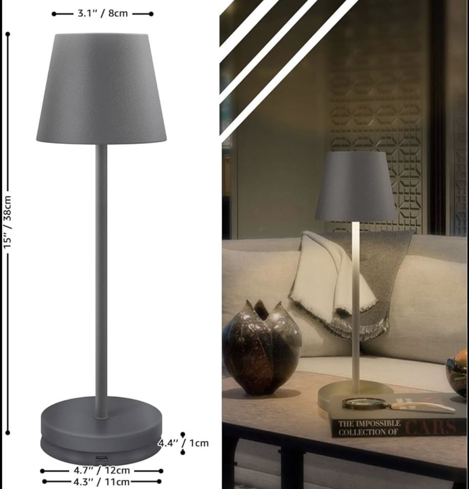 Lampa stołowa nocna zewnętrzna magiczna dotykowa LED biurowa modern
