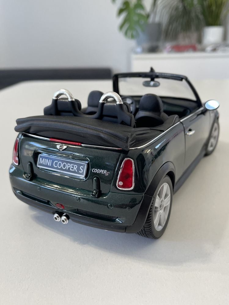 Model Mini Cooper S Cabrio 1/18 Welly zielony 1:18 odbiór Koszalin