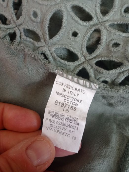 Nowa z metką, bluzka damska w kolorze oliwkowym, Zelante Made in Italy