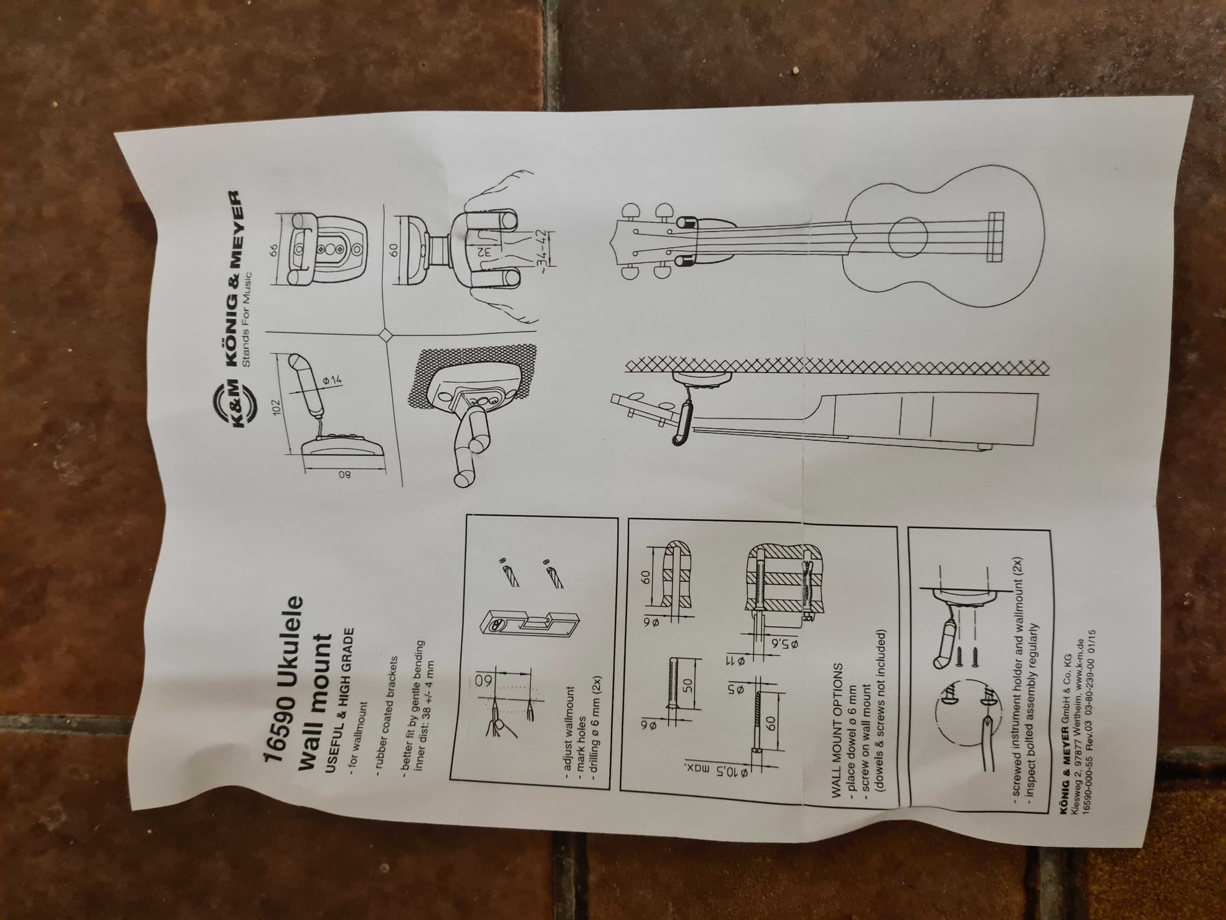 Wieszak do ukulele