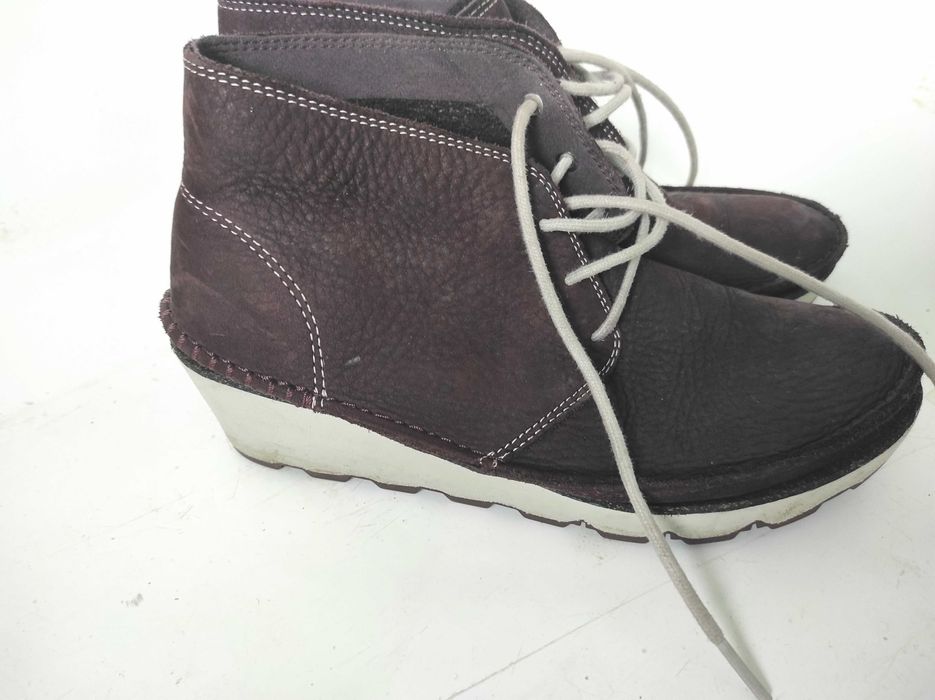 Clarks botki koturny buty skóra naturalna 38/39