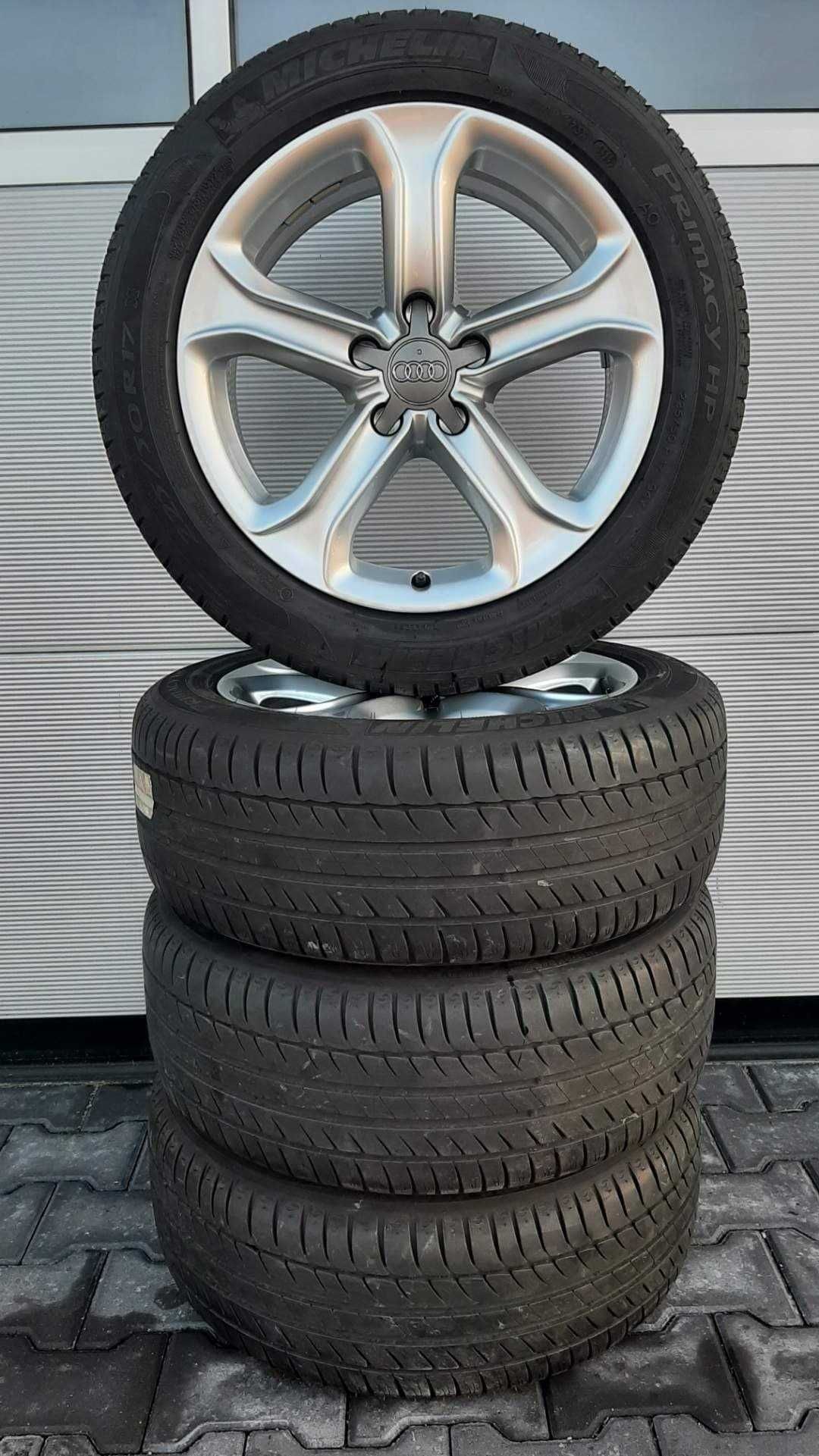 Felgi aluminiowe OE AUDI 5x112r17 ET28 z oponami 225/50r17 Michelin.