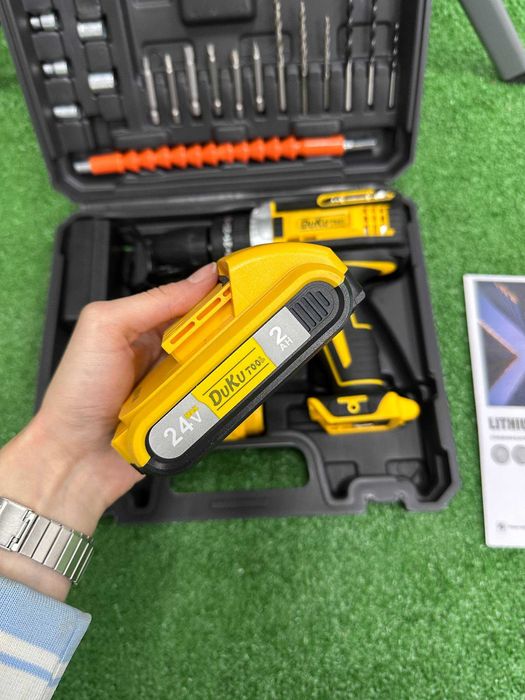 Ударний ШУРУПОКРУТ на акумуляторі + НАБІР інструментів! ШУРУПОВЕРТ АКБ