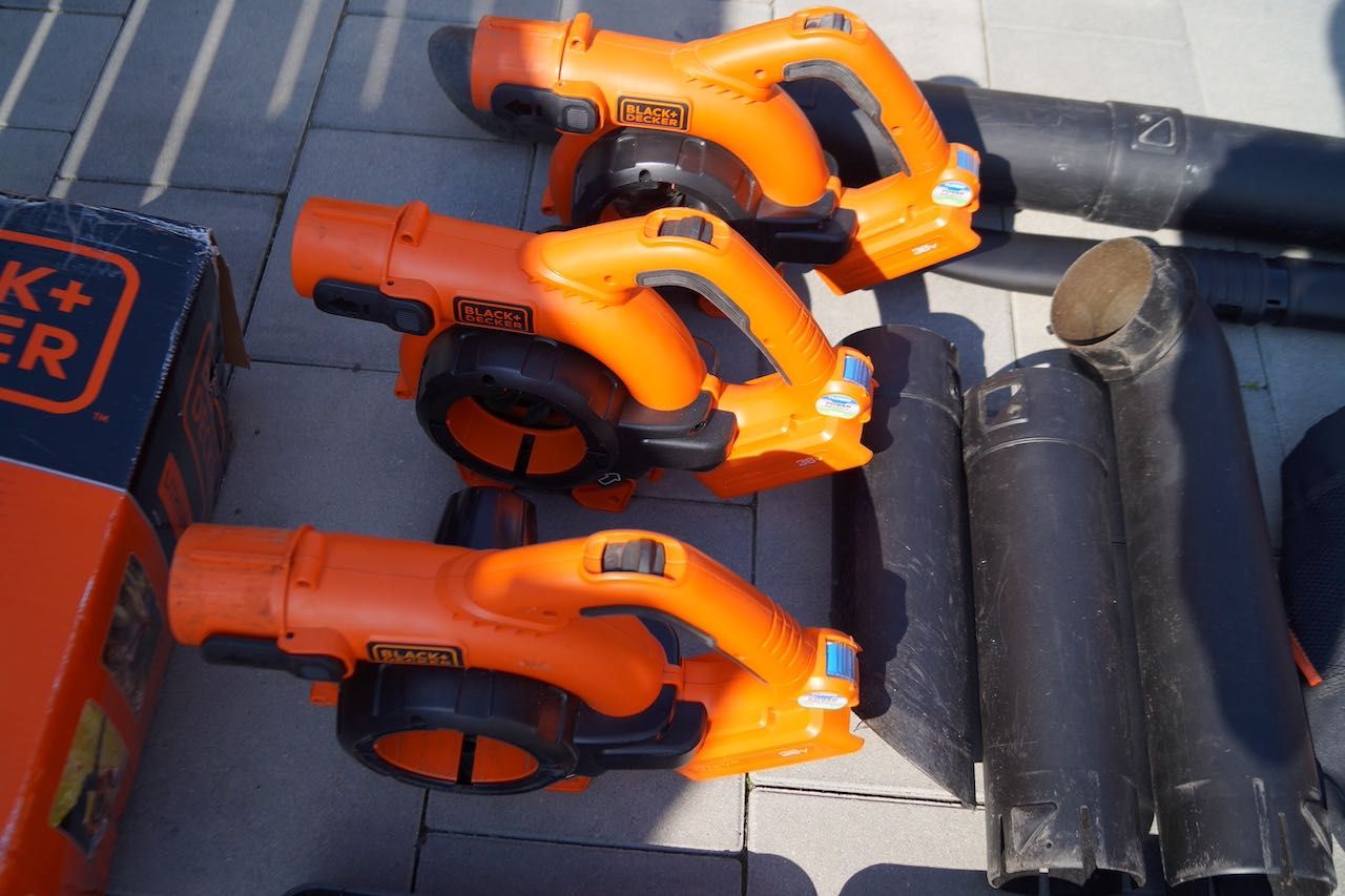 Zestaw narzedzi Black & Decker odkurzacz ogrodowy dmuchawa wkretarka