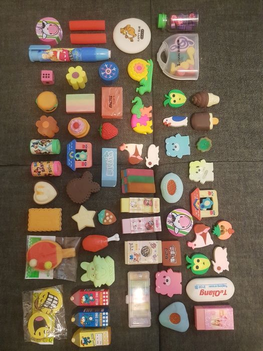 Kolekcja gumek do gumowania