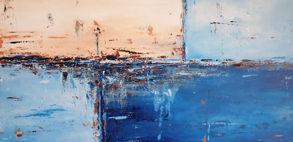 Quadro abstrato 60 x 90 cm
