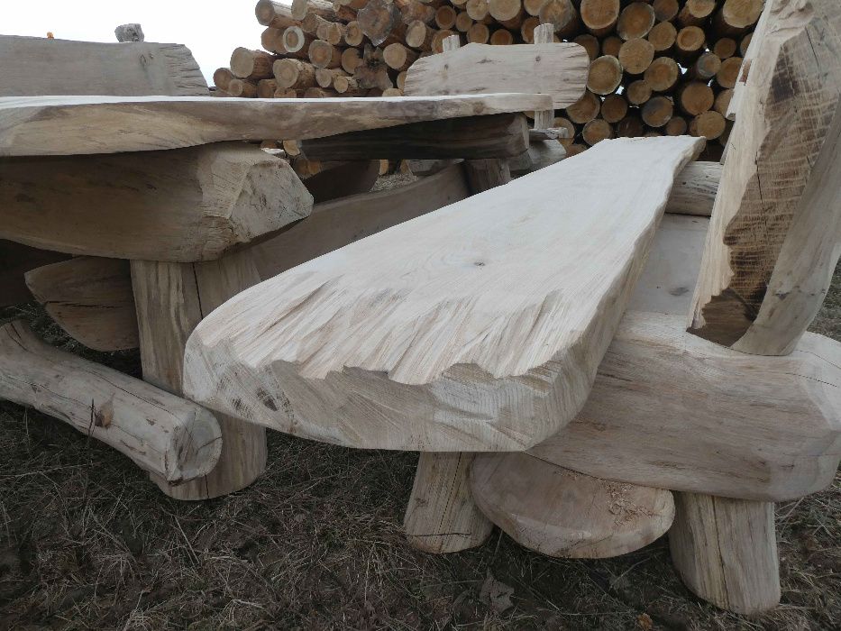 meble ogrodowe dębowe stół stoły ława ławki dąb dębowa dębowy