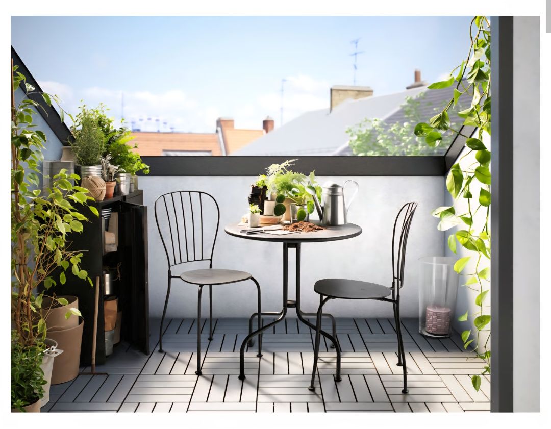 Conjunto mesa mais 2 cadeiras exterior