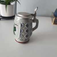 Kufel kufelek do piwa miniaturka sygnowany Austria cyna dekoracja NOWY