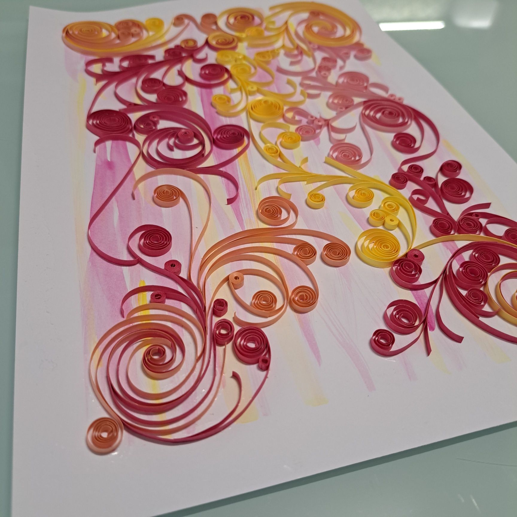 Quadro tecnica Quilling artesanal