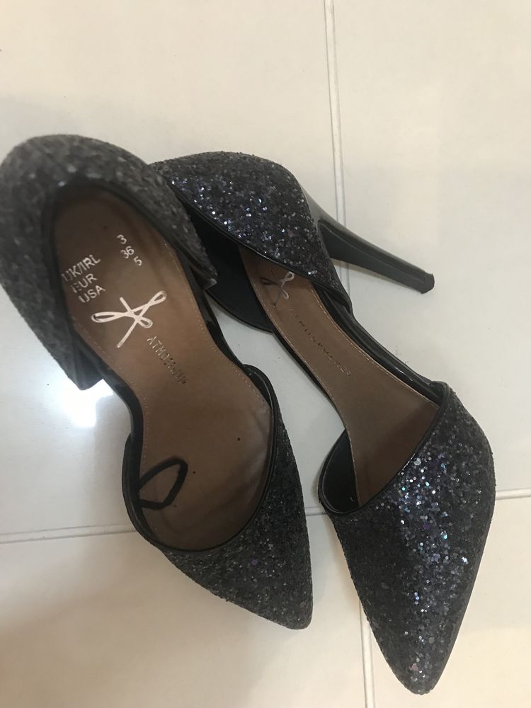 Sapatos Glitter Pretos