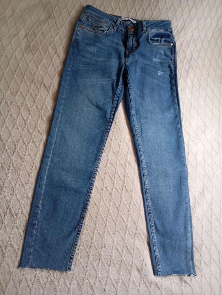 ZARA 36r niebieski jeansy skinny