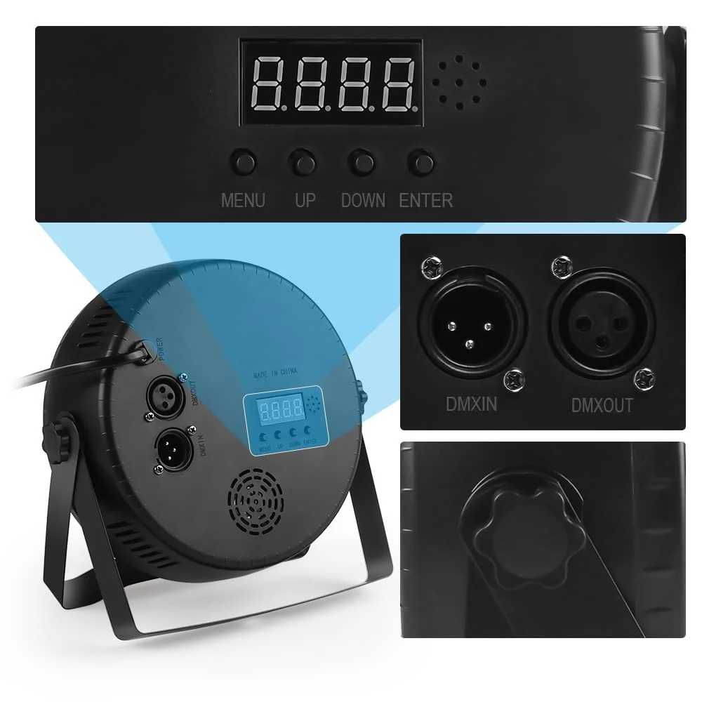 4 LED PAR kolorofon światła dyskotekowe oświetlenie sceniczne DMX LED