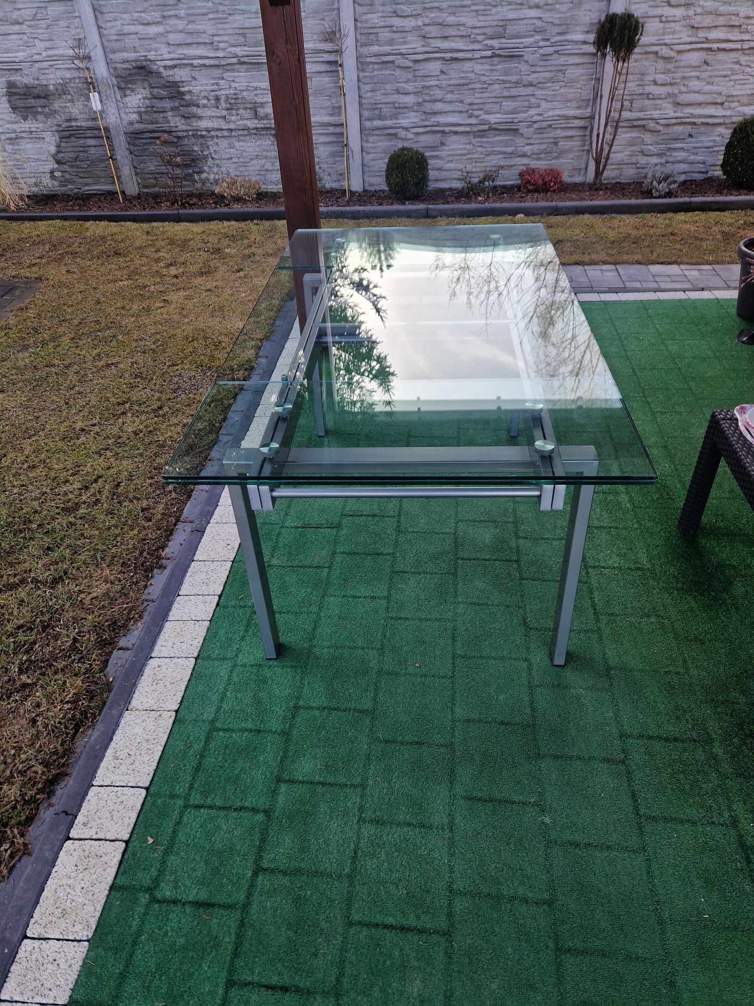 Stół szklany rozkładany