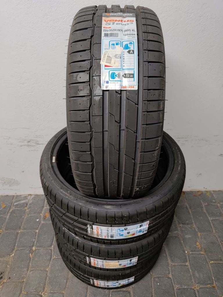 Opony 4× Hankook ventus S1 evo3 225/35R19 88 Y XL rant ochronny, NOWE