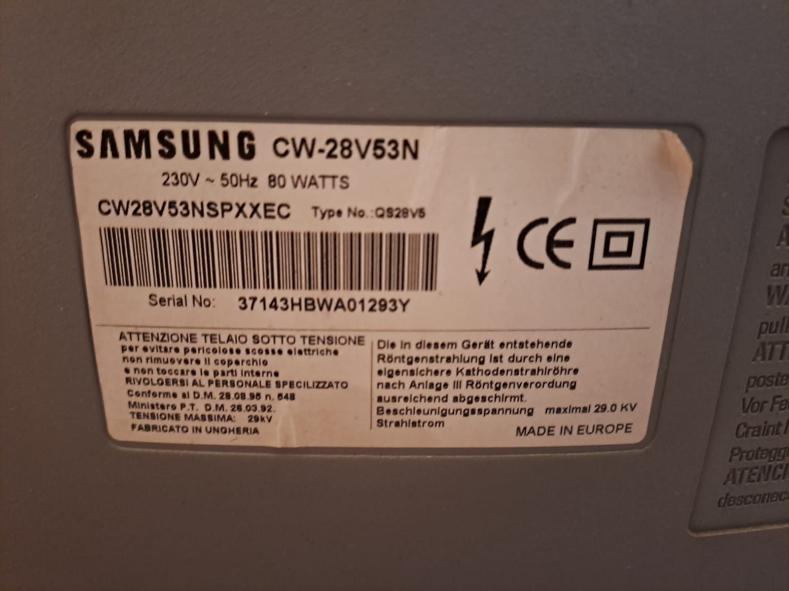 Tv samsung cw-28v53n