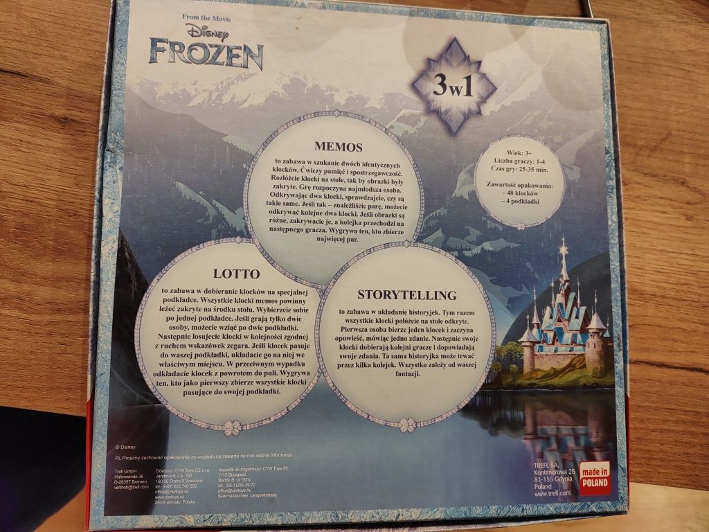 Gra Frozen Kraina Lodu 3w1