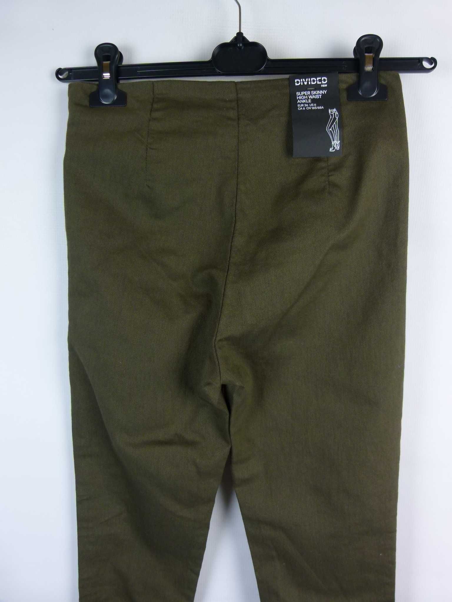 Divided by H&M spodnie super skinny wyższy stan / 36 z metką