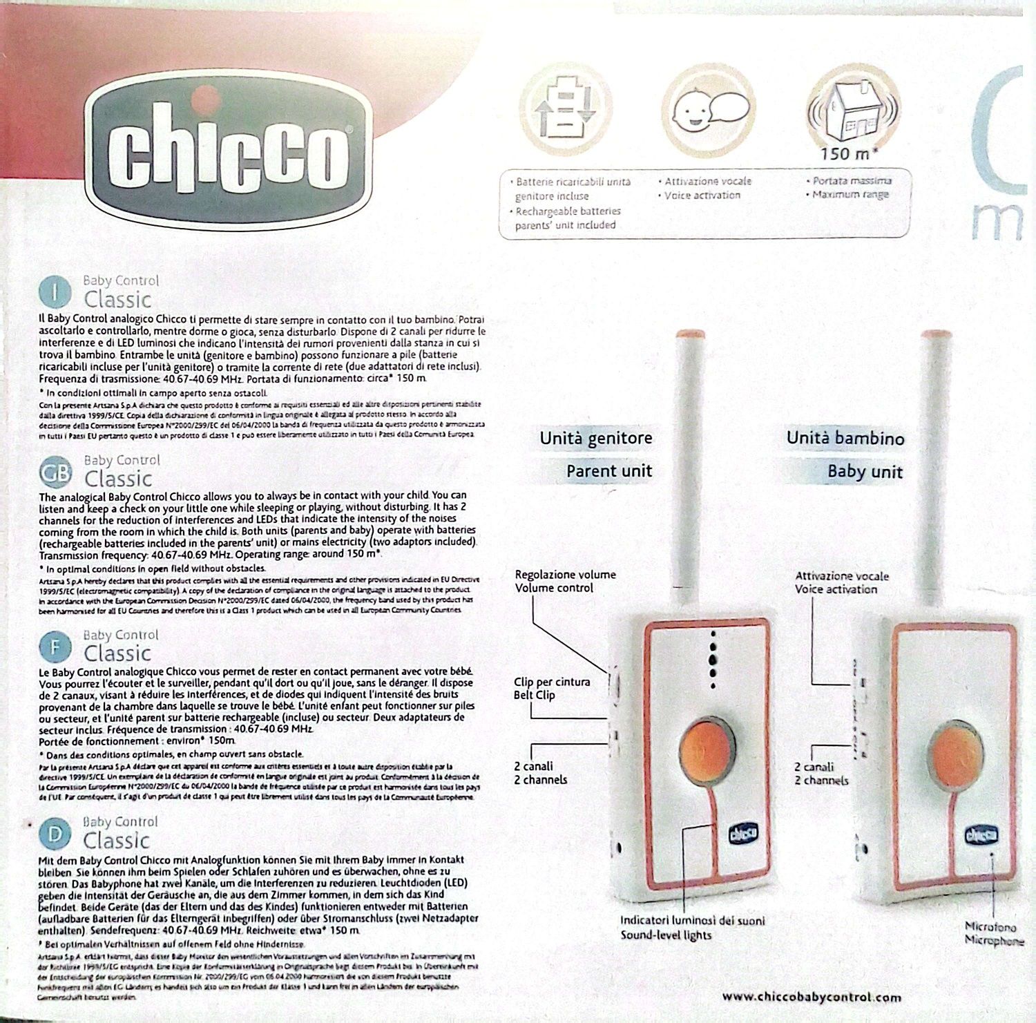 Baby Control Chicco Classic – Semi-Novo