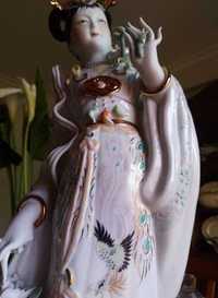 Estatueta de chinesa em porcelana