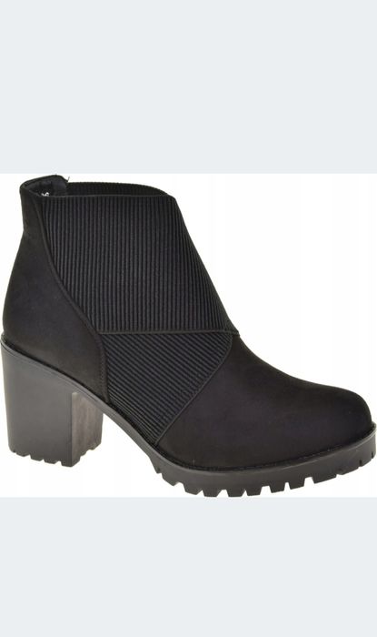 Botki damskie 40 rozmiar eleganckie czarne