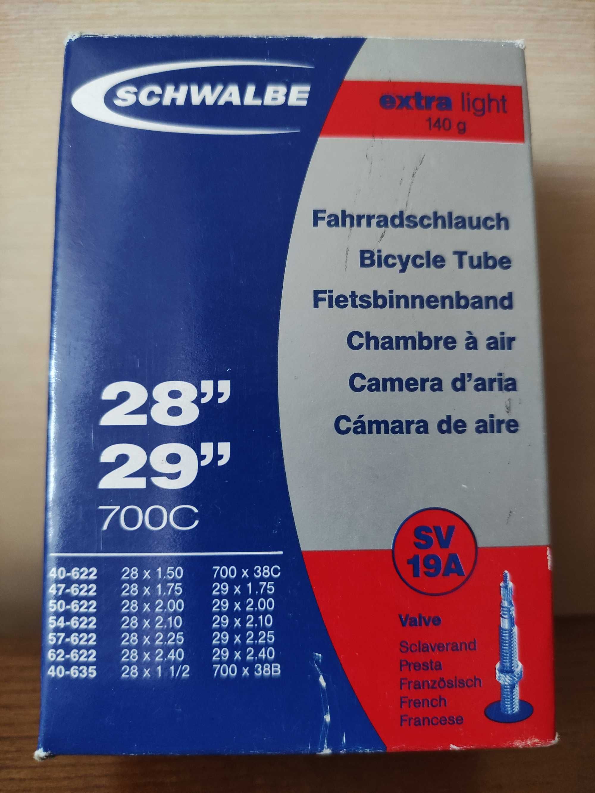 Камера Schwalbe Presta SV 19A Extralight