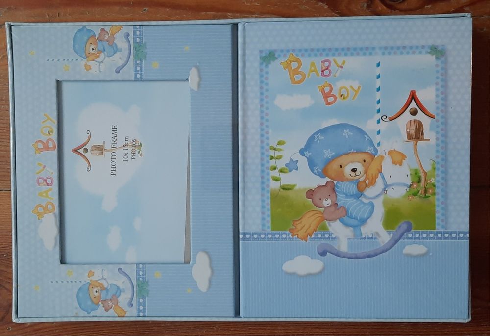 Album na zdjęcia wraz z ramką, prezent, Chrzest, Urodziny