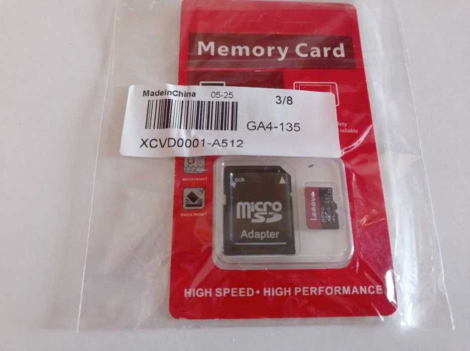 карта памяти micro sd card 512gb blue,смартфона телефона Lenovo 512 гб