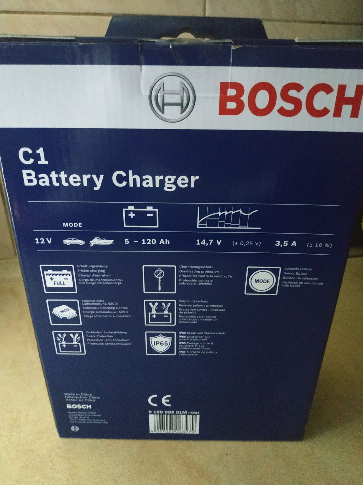 Зарядное устройство для аккумулятора 12v Bosch C1