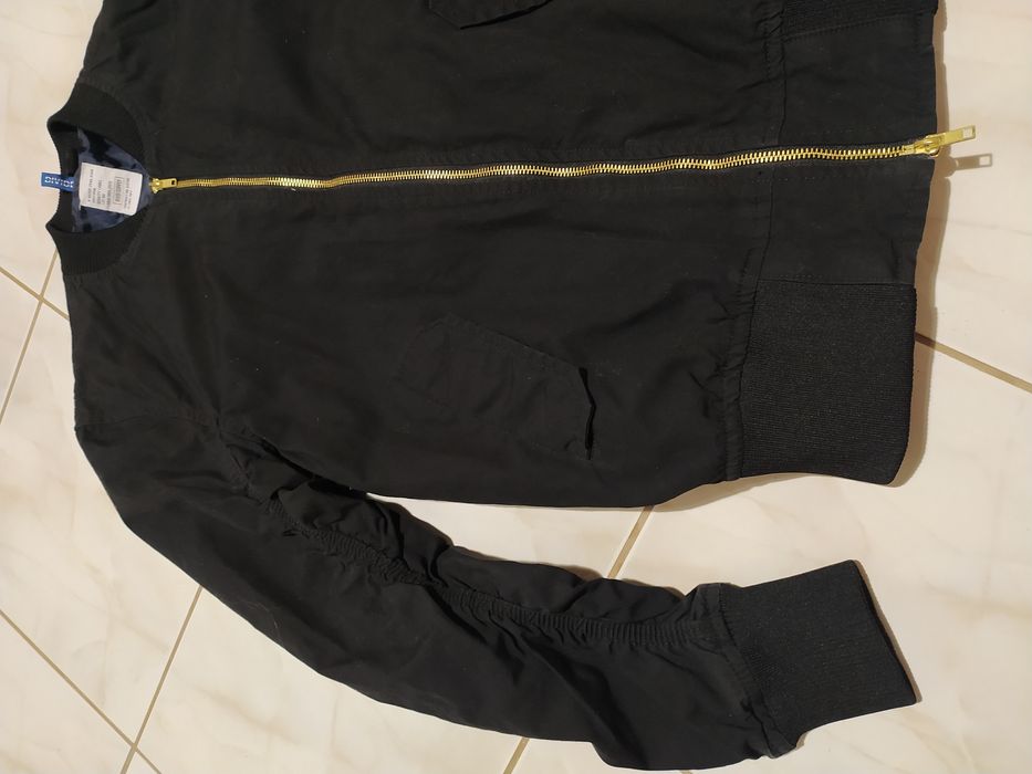 Kurtka typ Bomber H&m S czarna cienka Bomberka pilotka