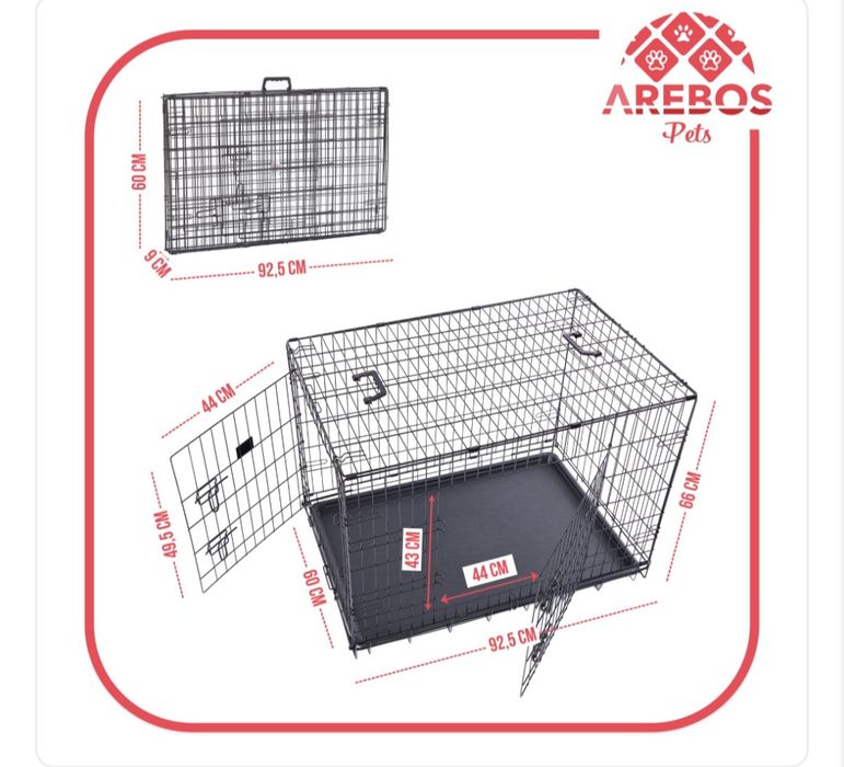 Składana klatka dla psa 92,5x60x66