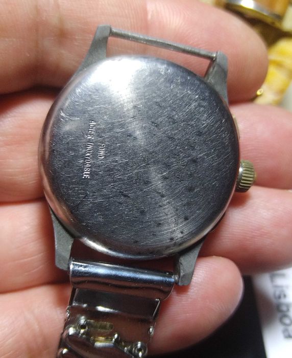 Raro cronógrafo CONTY flyback 34mm corda manual